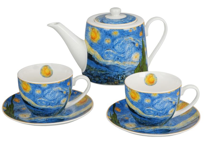 Čajnik sa dve šolje STARRY NIGHT - VAN GOGH 