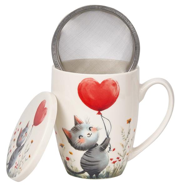 Šolja sa infuzerom MAČKA SA BALONOM 