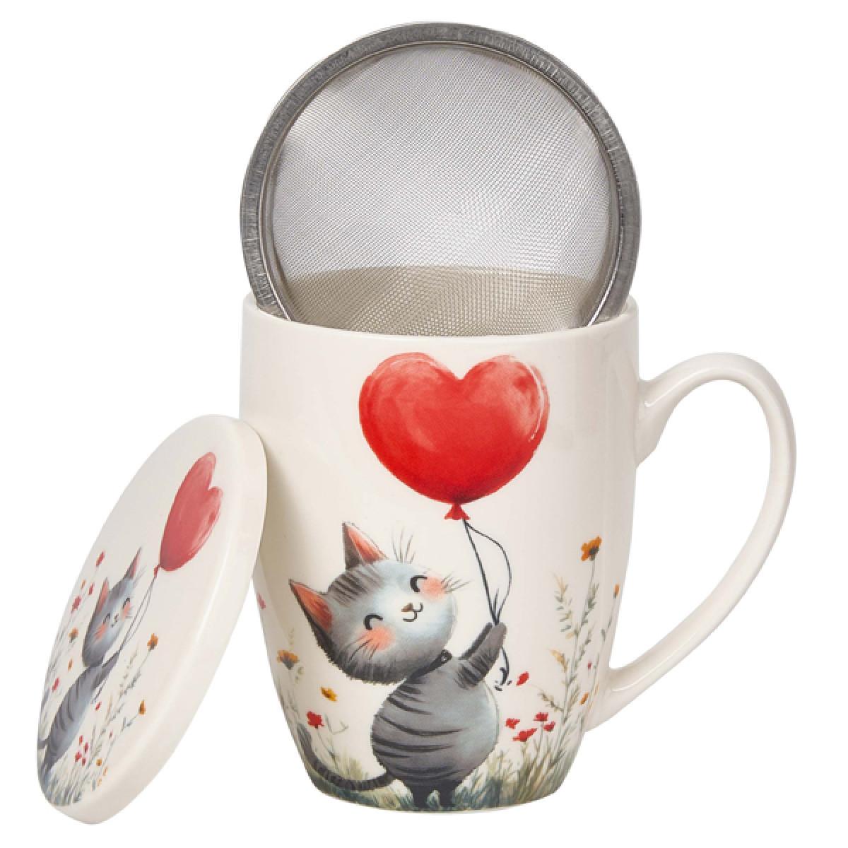 Šolja sa infuzerom MAČKA SA BALONOM 