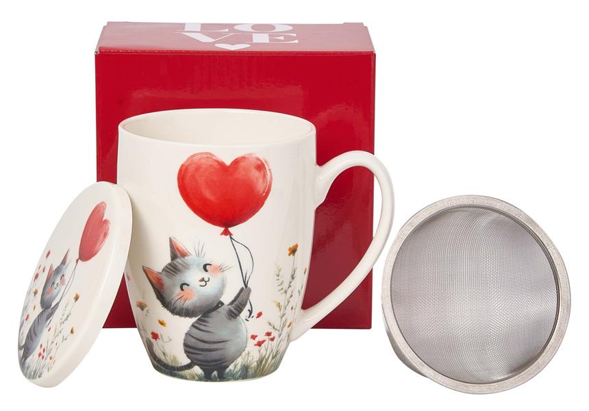 Šolja sa infuzerom MAČKA SA BALONOM 