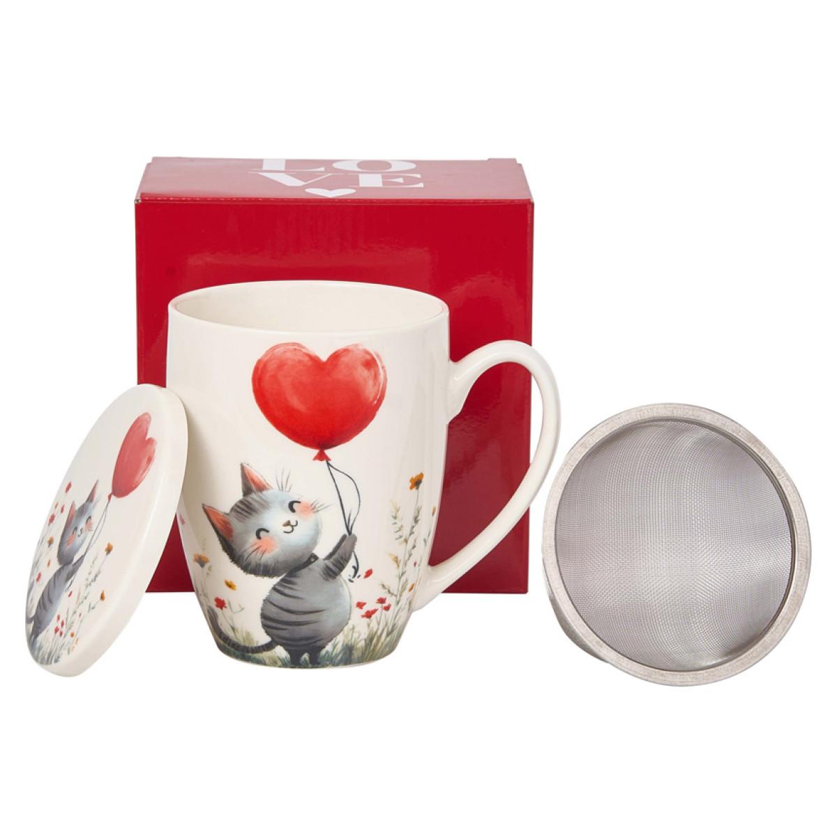 Šolja sa infuzerom MAČKA SA BALONOM 