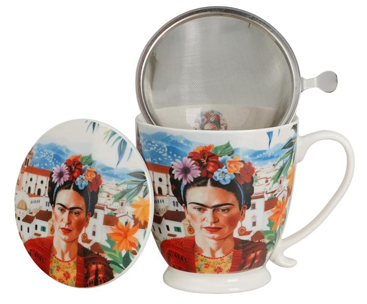 Šolja sa stopicom i infuzerom MEXICAN ART - FRIDA KALO 