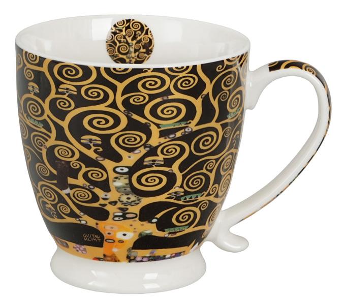 Šolja sa stopicom THE TREE OF LIFE BROWN - KLIMT 