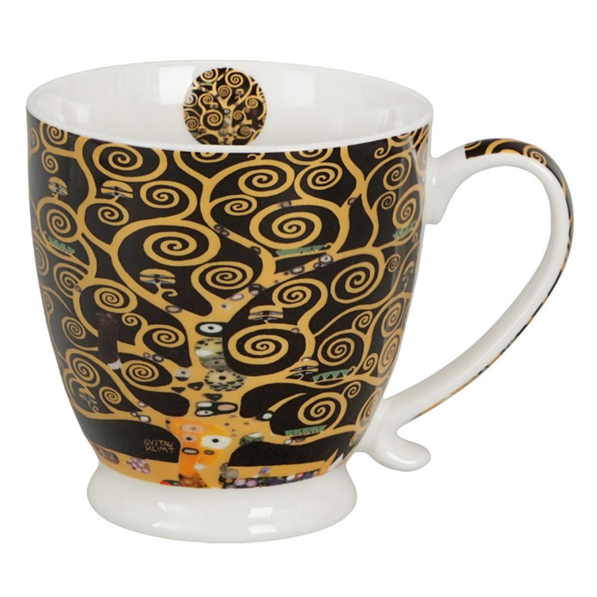 Šolja sa stopicom THE TREE OF LIFE BROWN - KLIMT 