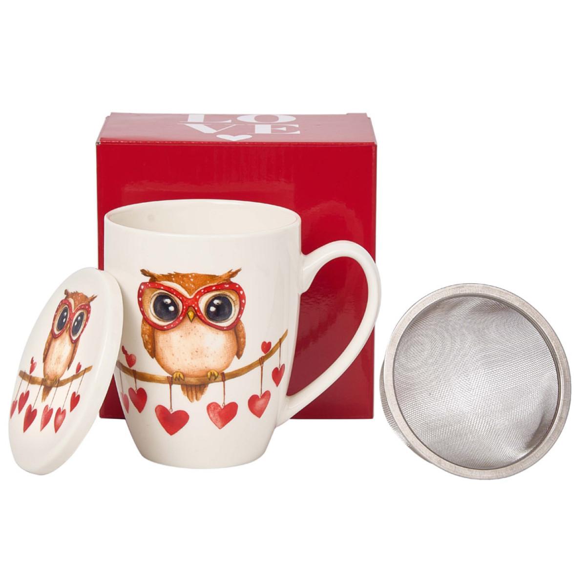 Šolja sa infuzerom ZALJUBLJENA SOVA 