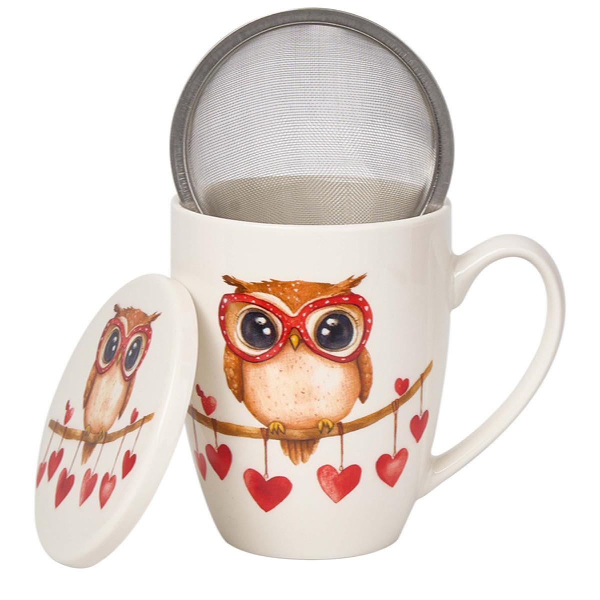 Šolja sa infuzerom ZALJUBLJENA SOVA 