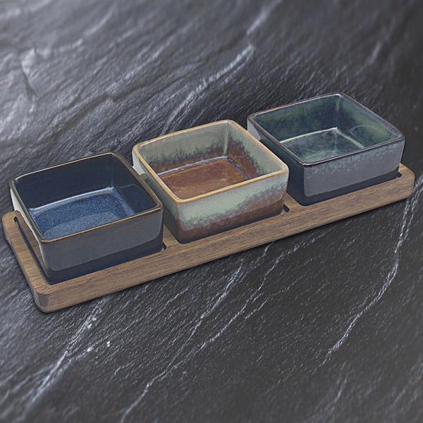 Činije za grickalice TRI ČETVRTASTE 