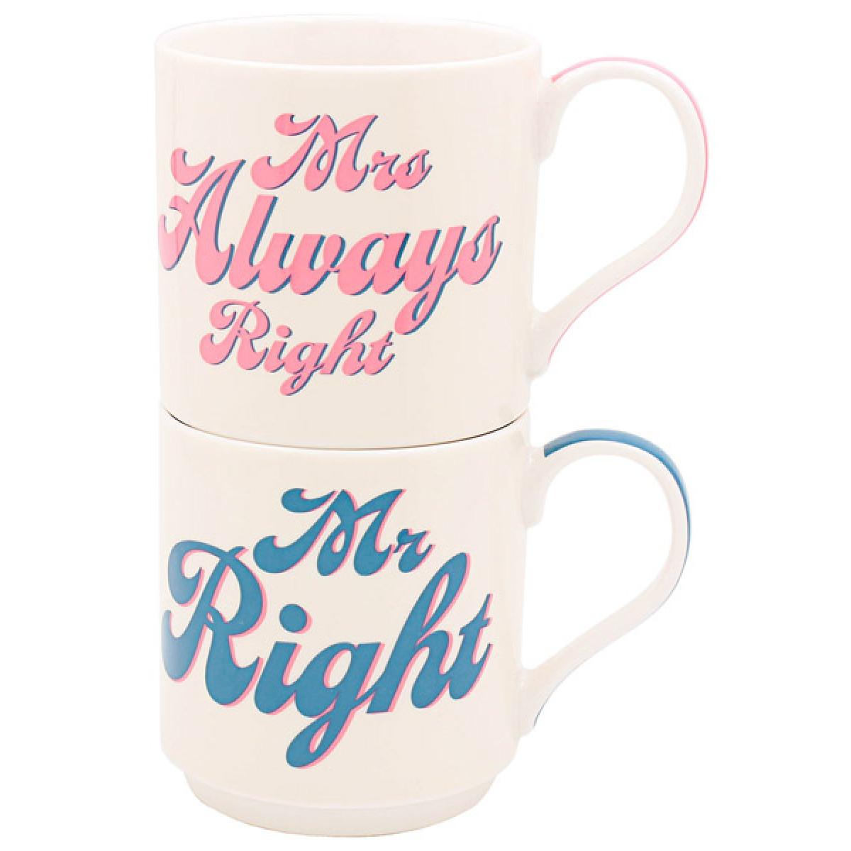 Set dve šolje MR RIGHT&MRS ALWAYS RIGHT 