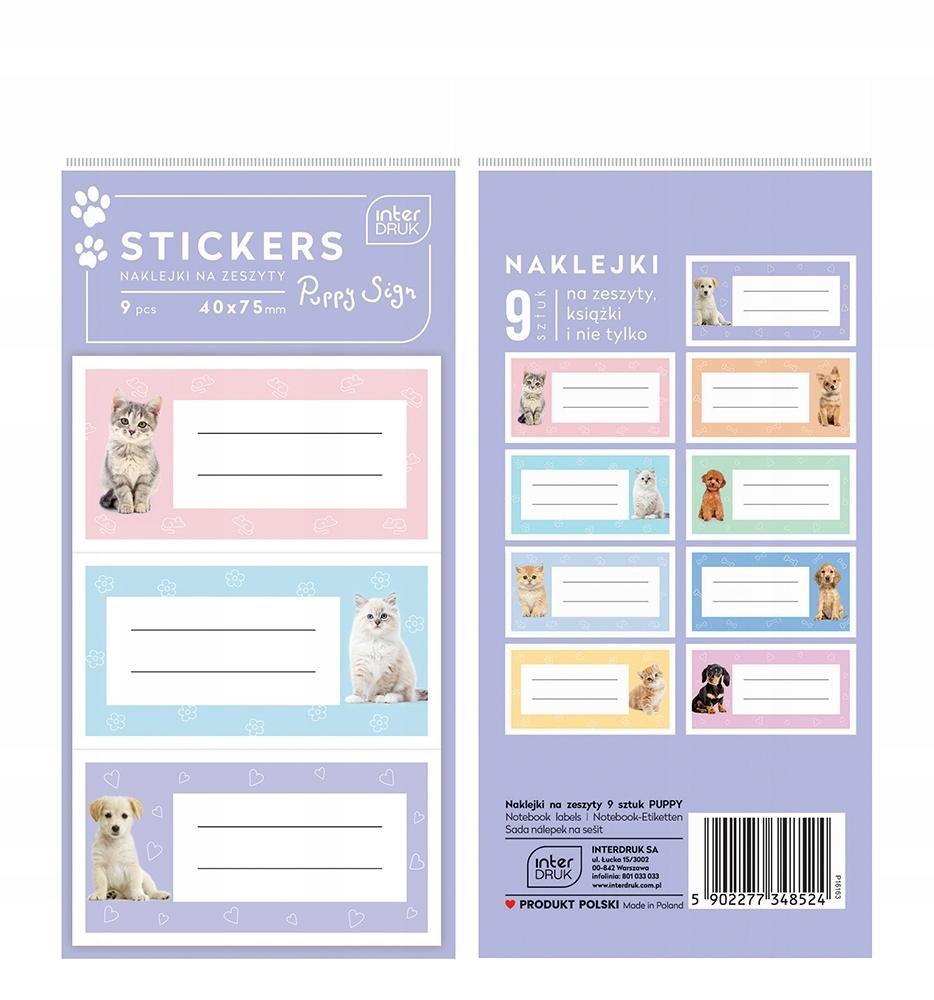 Set nalepnica za sveske PUPPY 