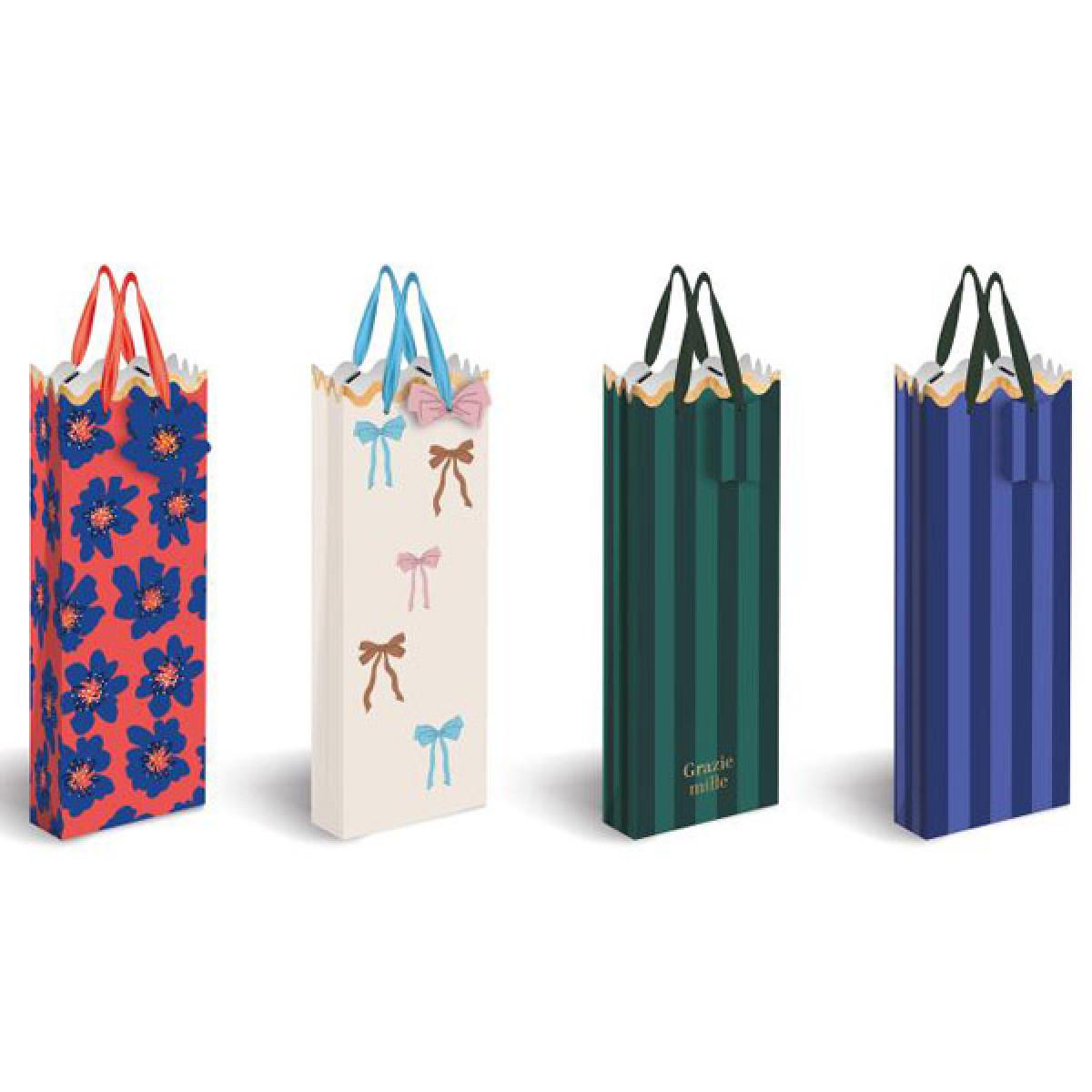 Ukrasna kesa za flašu GOLD13x36x10 cm 