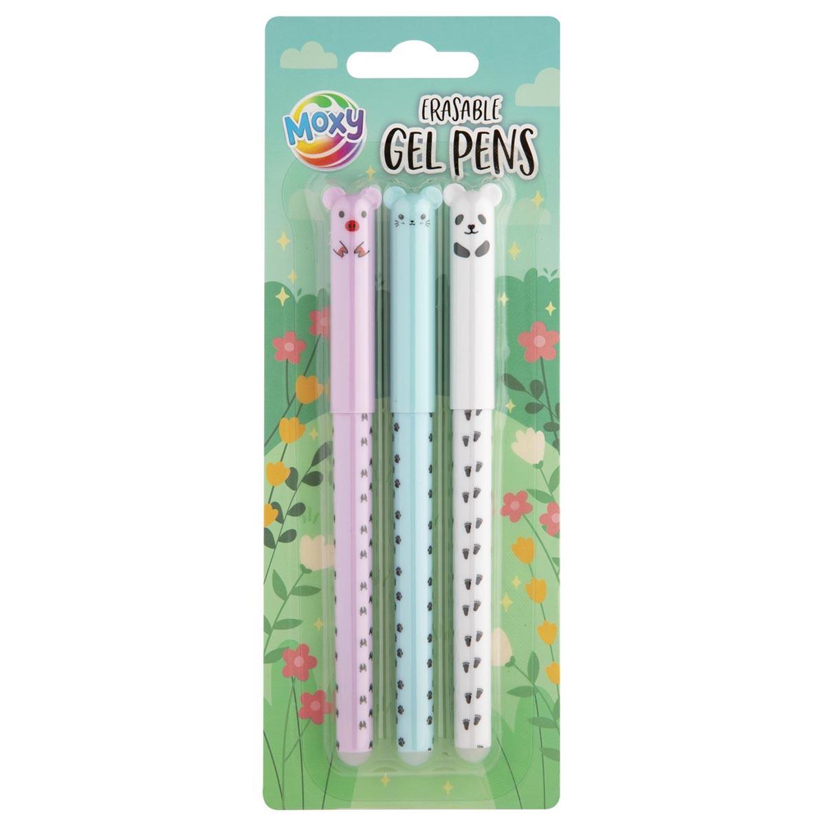 Piši-briši gel olovke 3 kom MOXY 