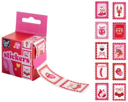 Stikeri na rolni 100kom 