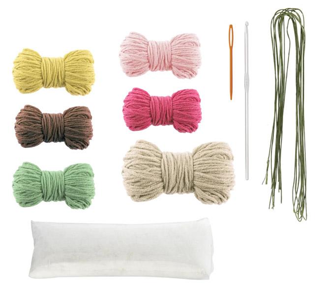 Kreativni set za heklanje ROZE CVEĆE 