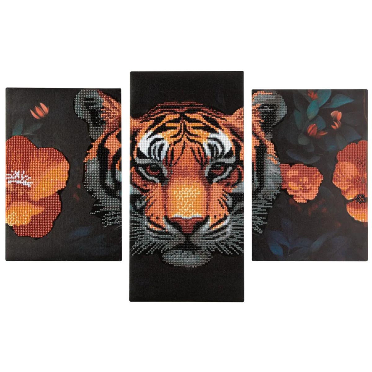 Kreativni set DIAMOND PAINTING TRIPTYCH - TIGAR 