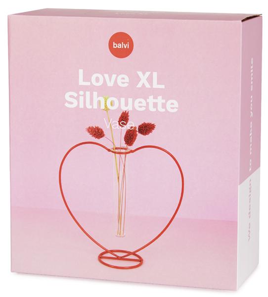 Vaza crvena SRCE 20cm 