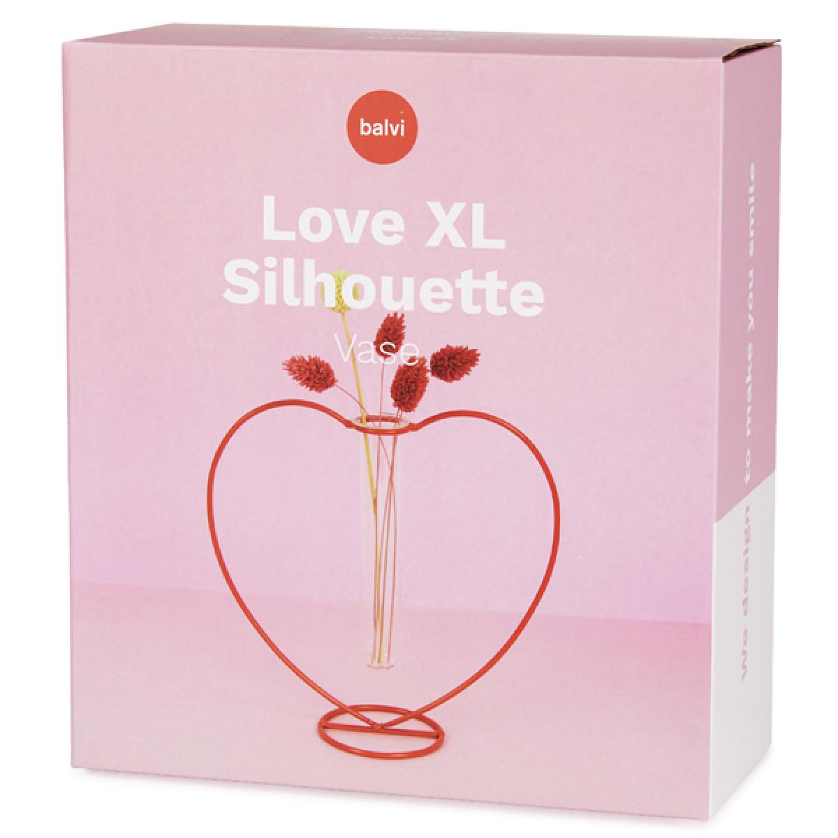 Vaza crvena SRCE 20cm 