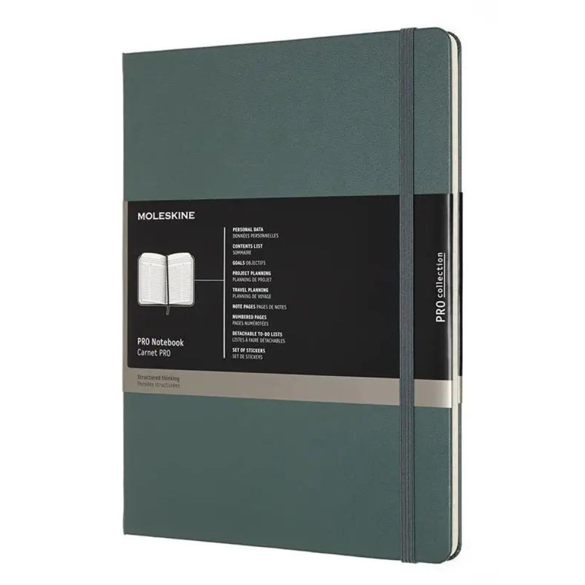 Notes 19x26cm XL MOLESKINE Forest green - hard 