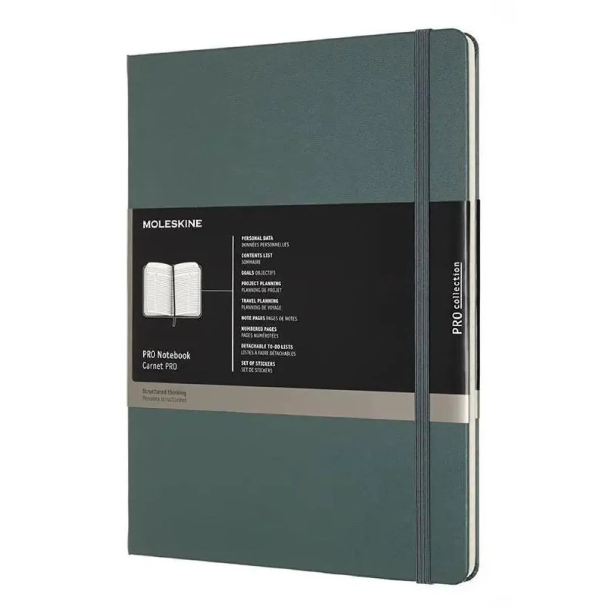 Notes 19x26cm XL MOLESKINE Forest green - hard 