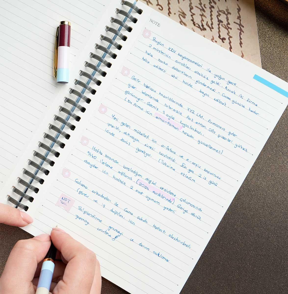 Notes A5 VICTORIA'S JOURNALS Sylicon Blue, na linije 