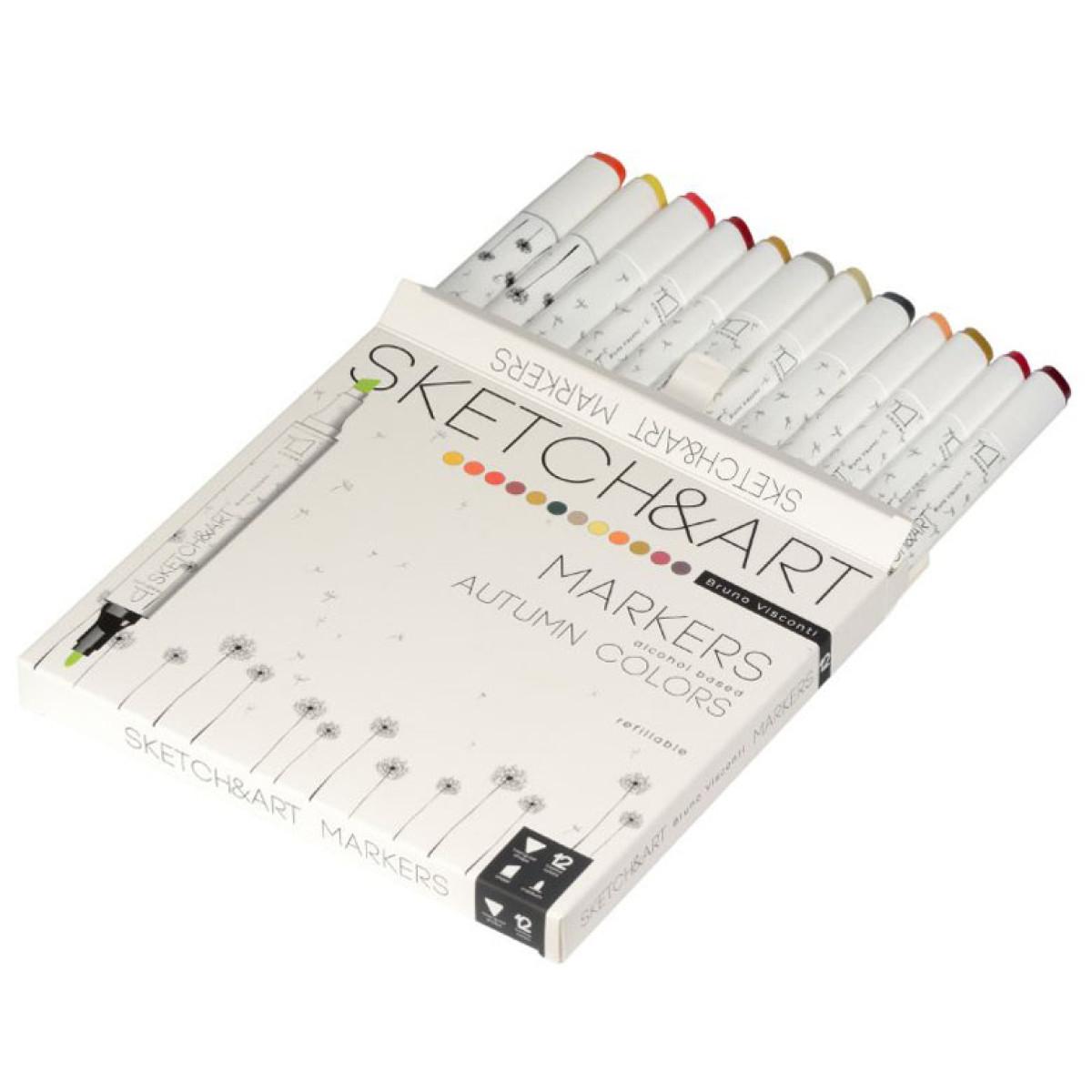 SKETCH & ART dvostrani markeri 12 JESENJIH NIJANSI 