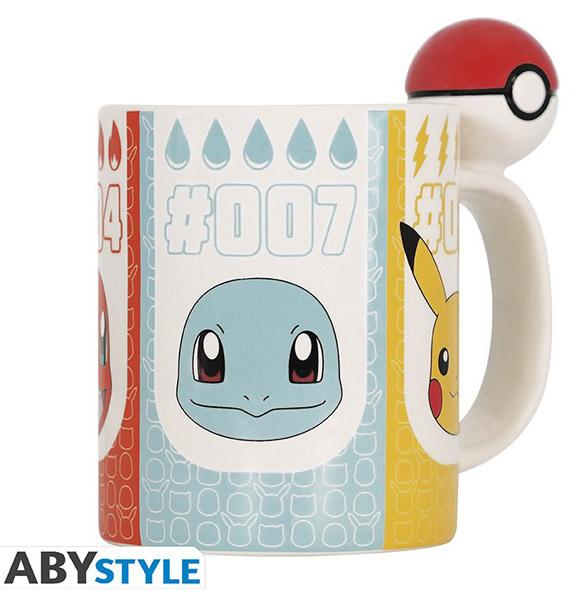 POKEMON šolja sa 3D ručkom POKEBALL 