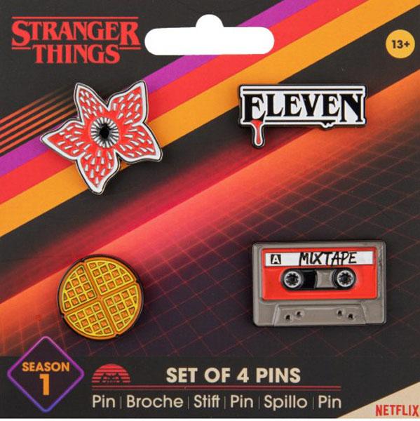 Set četiri značke STRANGER THINGS SEASON 1 