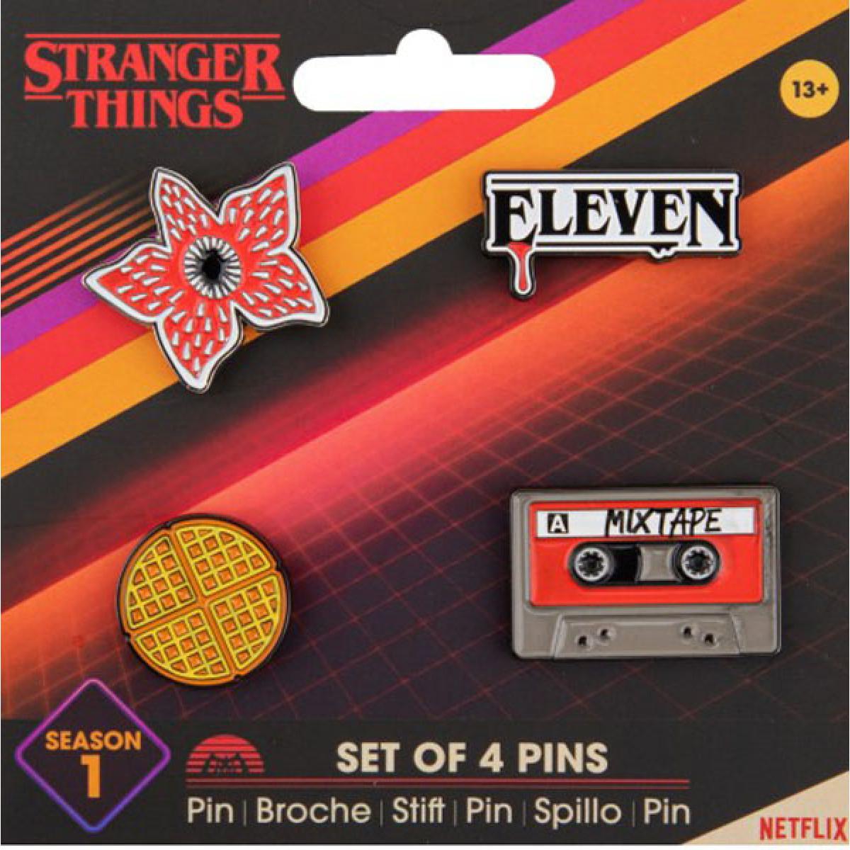 Set četiri značke STRANGER THINGS SEASON 1 