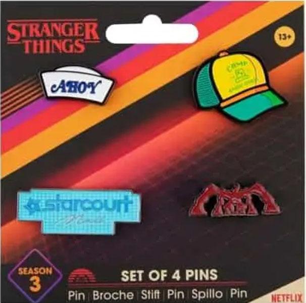 Set četiri značke STRANGER THINGS SEASON 3 