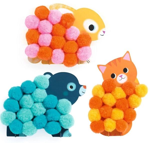 Kreativni se POM POM KOLAŽ - ŽIVOTINJE 