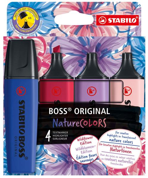 STABILO BOSS set četiri signira WILD FLOWER 