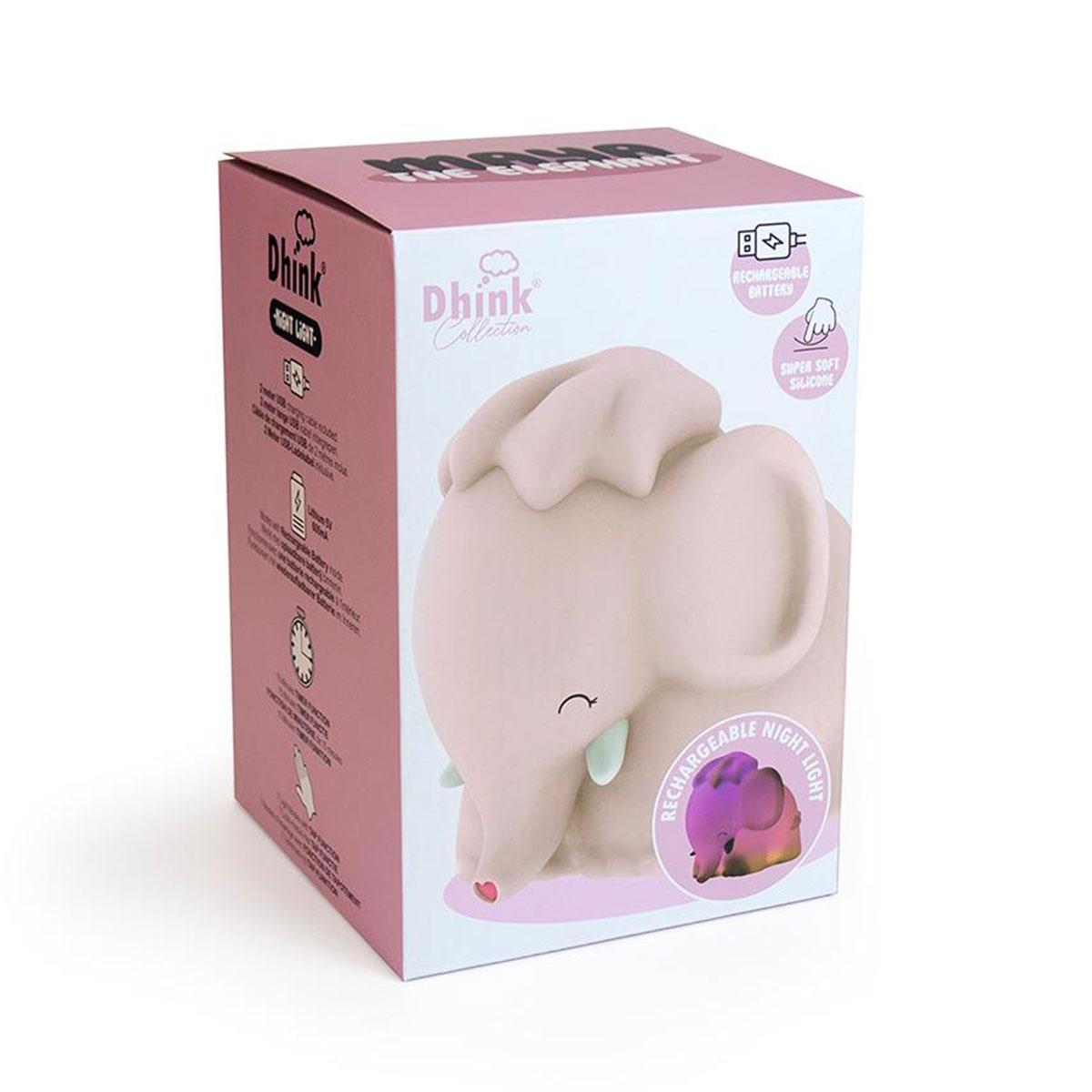 Noćna lampa SLONČE MAYA Pink 