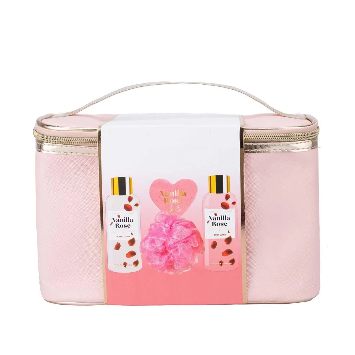 Beauty set SWEET MOMENTS (Mleko za telo, kupka, kuglice i sunđer za kupanje) 