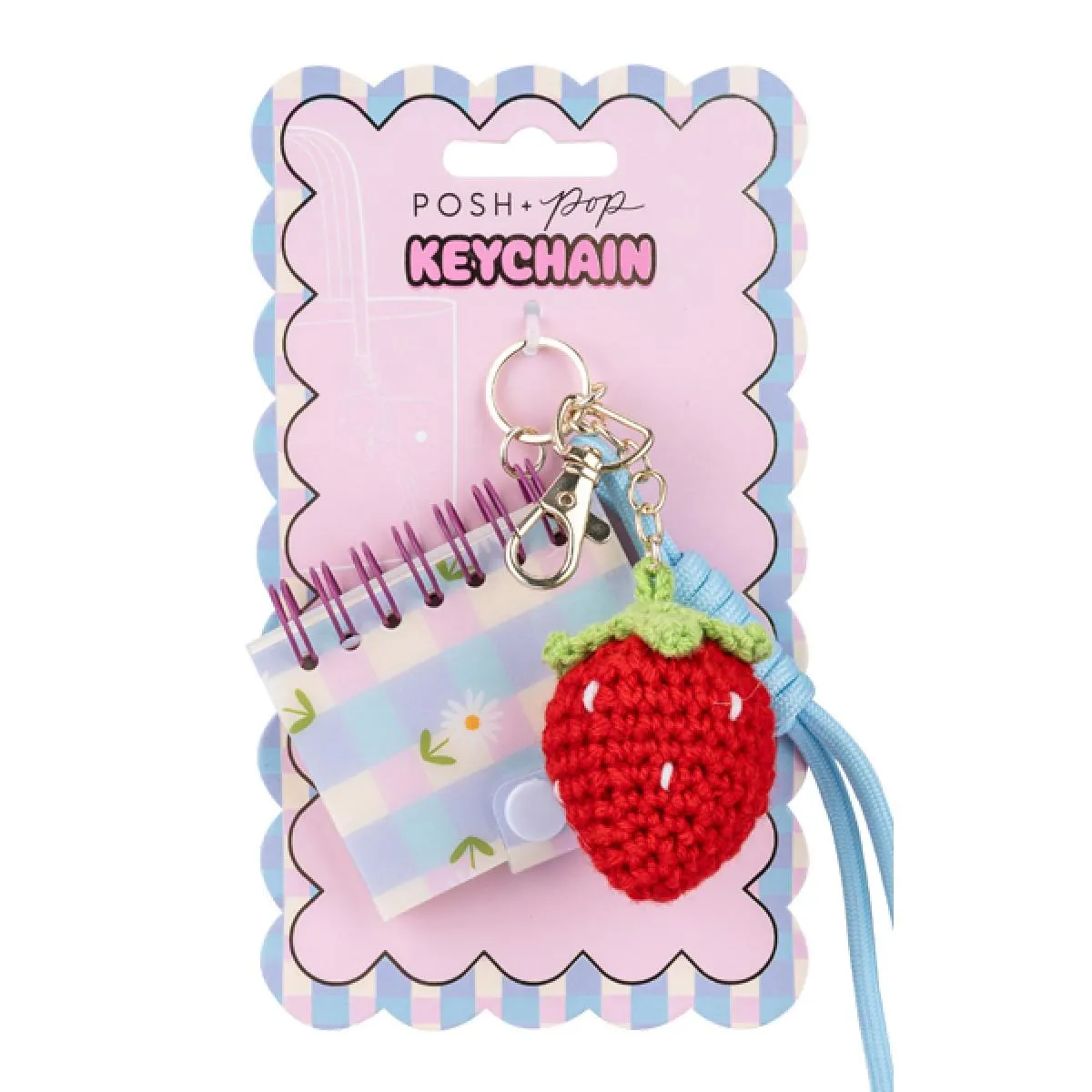 Privezak za ključeve i notes JAGODA 