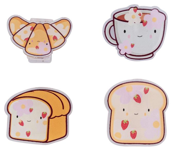 Set četiri štipaljke za kese DORUČAK 