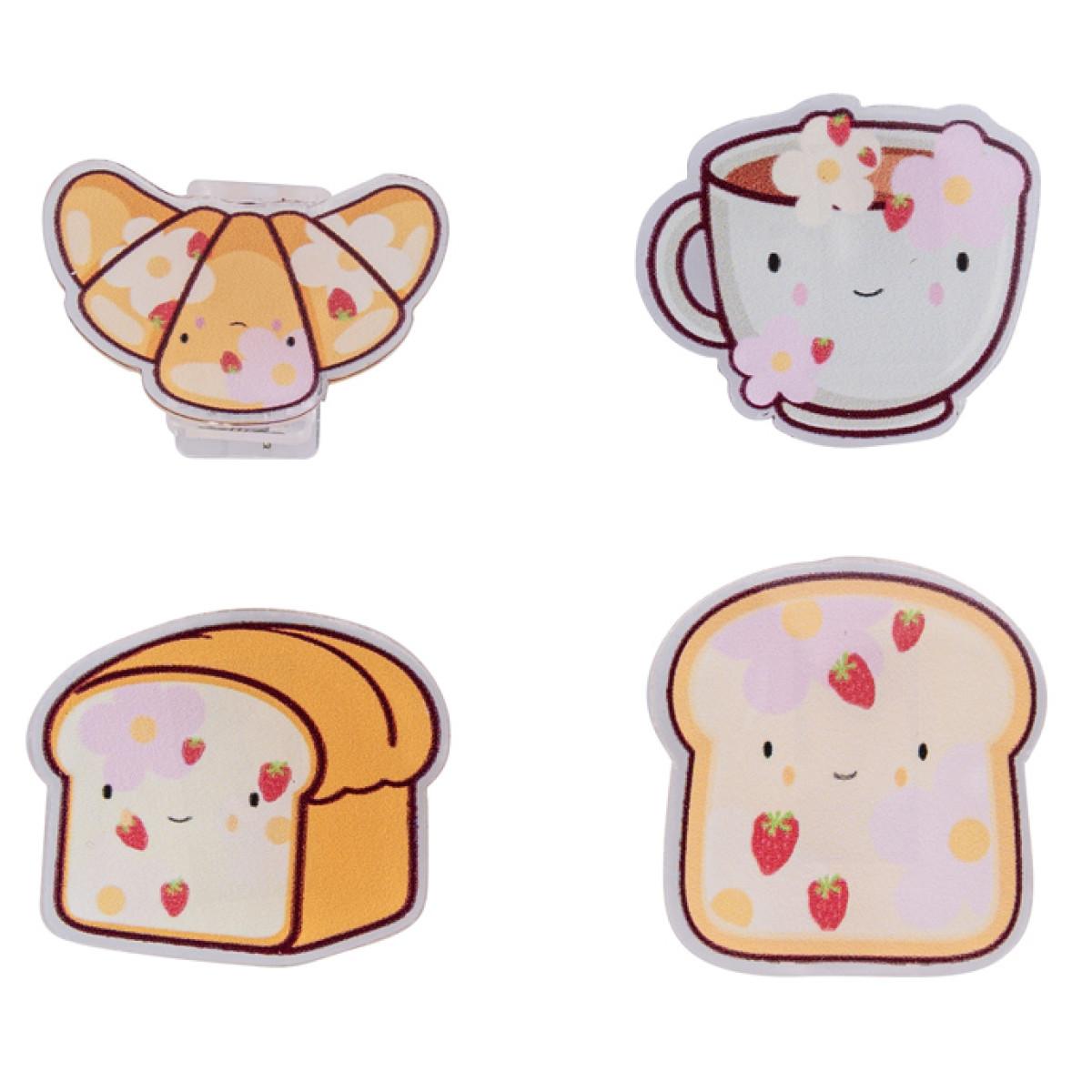 Set četiri štipaljke za kese DORUČAK 