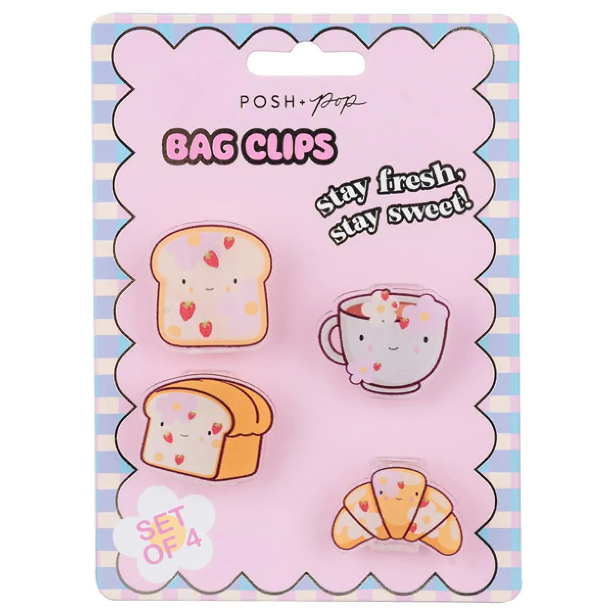 Set četiri štipaljke za kese DORUČAK 