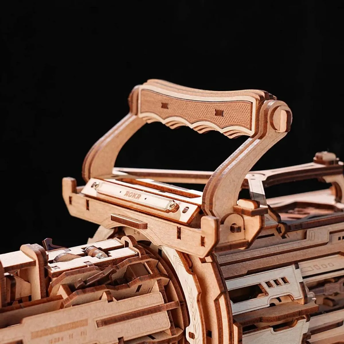 3D drvena slagalica - Barrel Machine Gun 