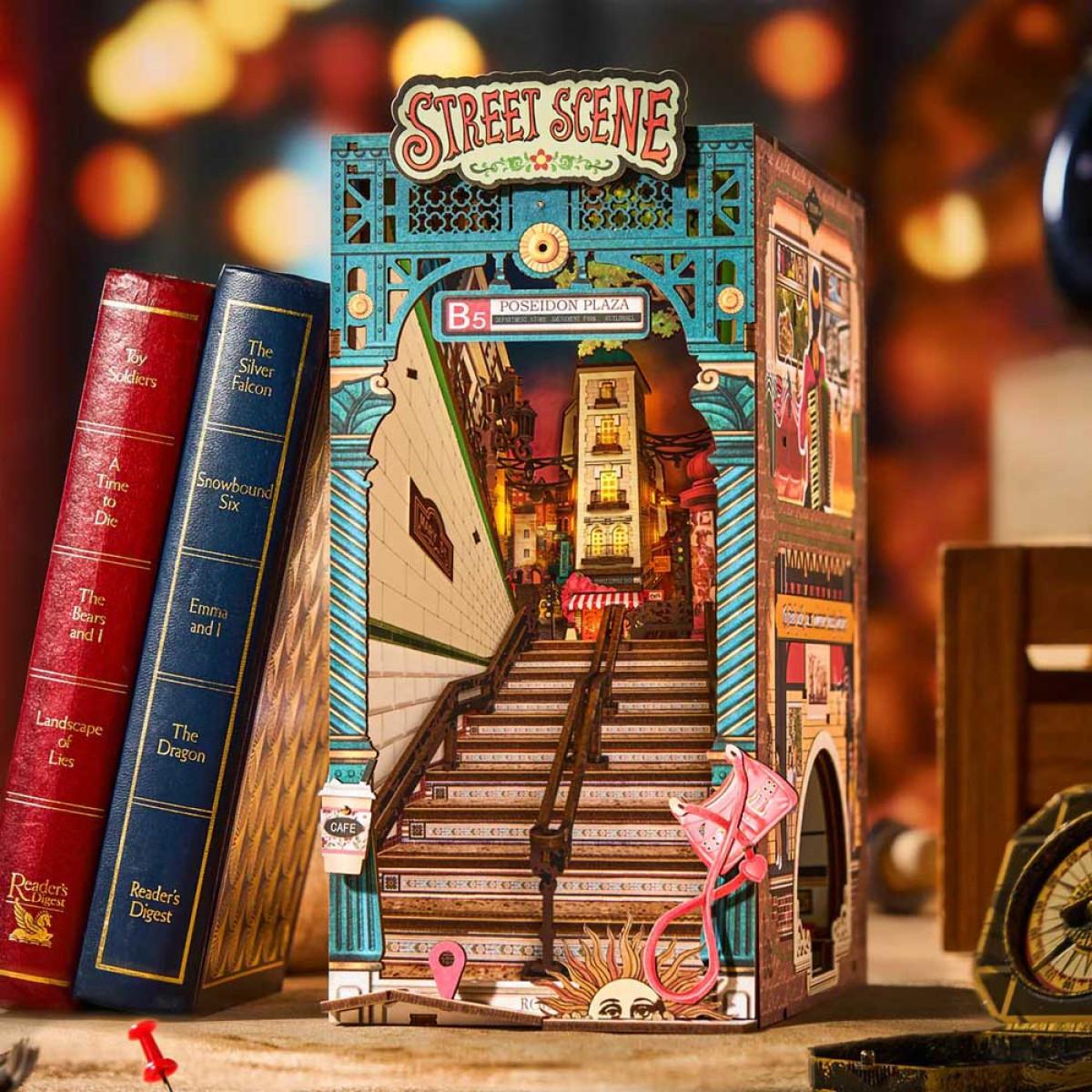 3D puzzle STREET SCENE book nook 25cm 