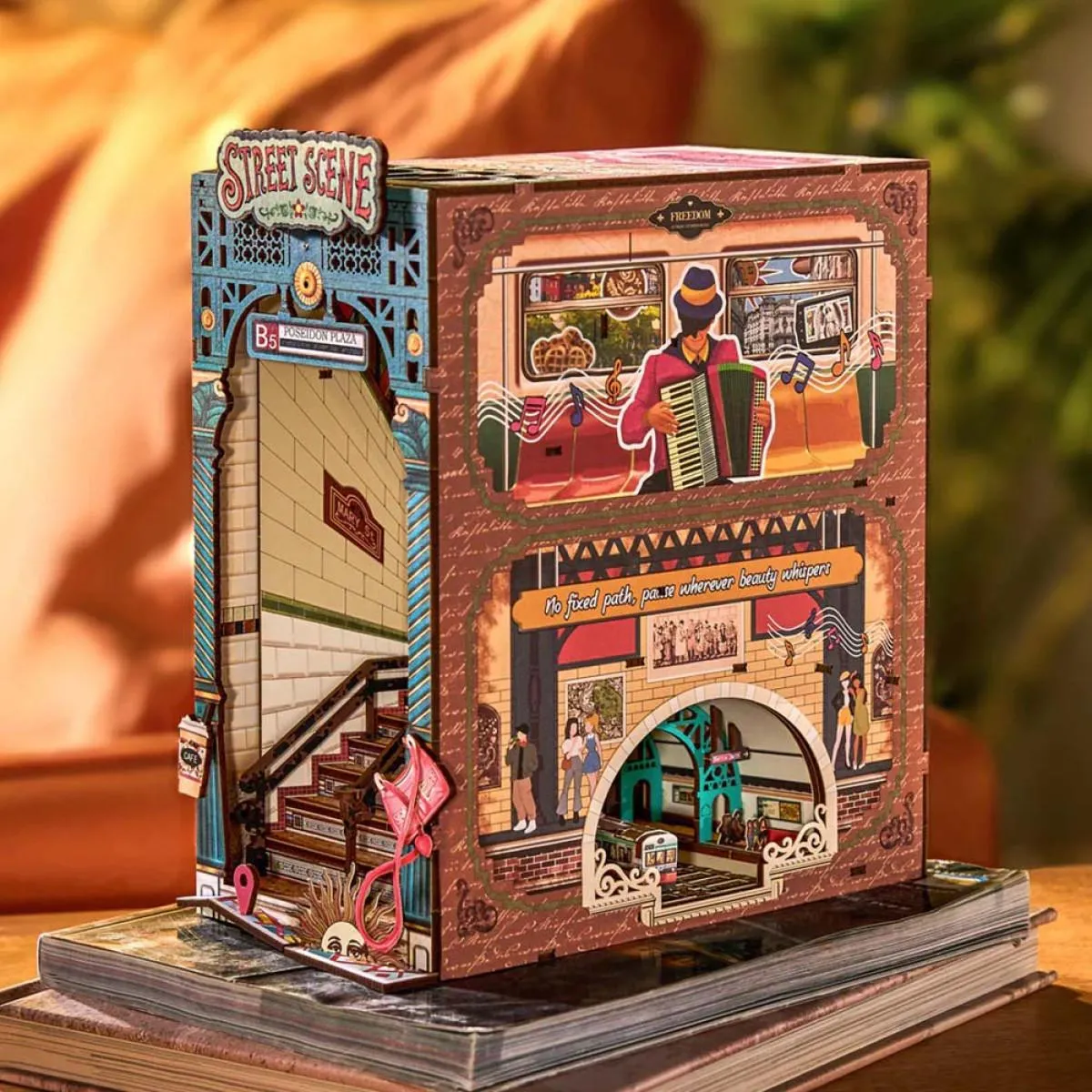 3D puzzle STREET SCENE book nook 25cm 