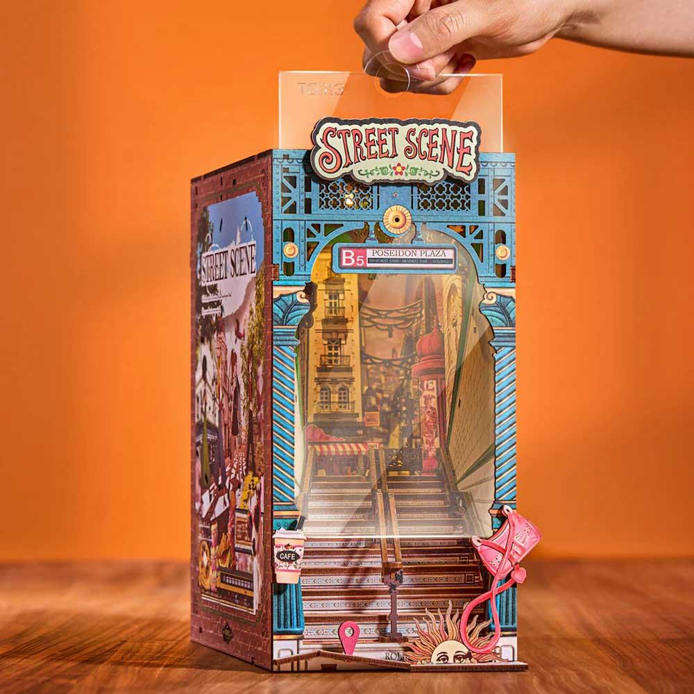 3D puzzle STREET SCENE book nook 25cm 