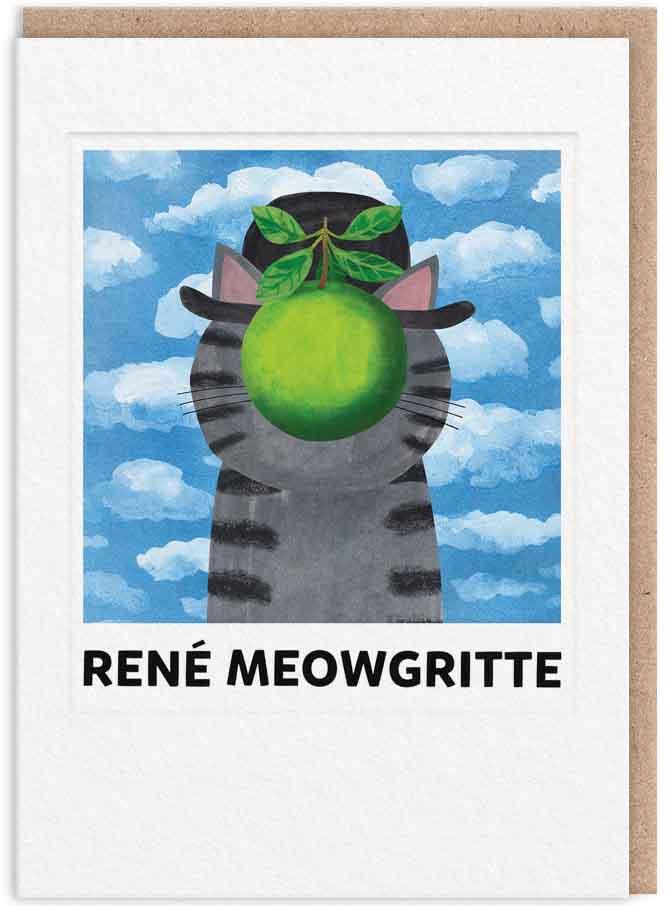Čestitka Rene Meowgritte 