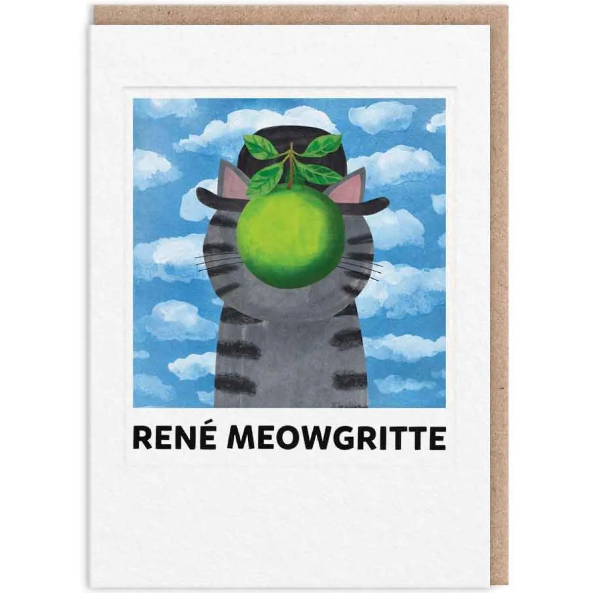 Čestitka Rene Meowgritte 