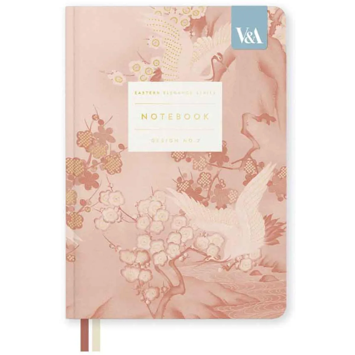 Notes B6 tvrde korice - Cranes and Blossom 