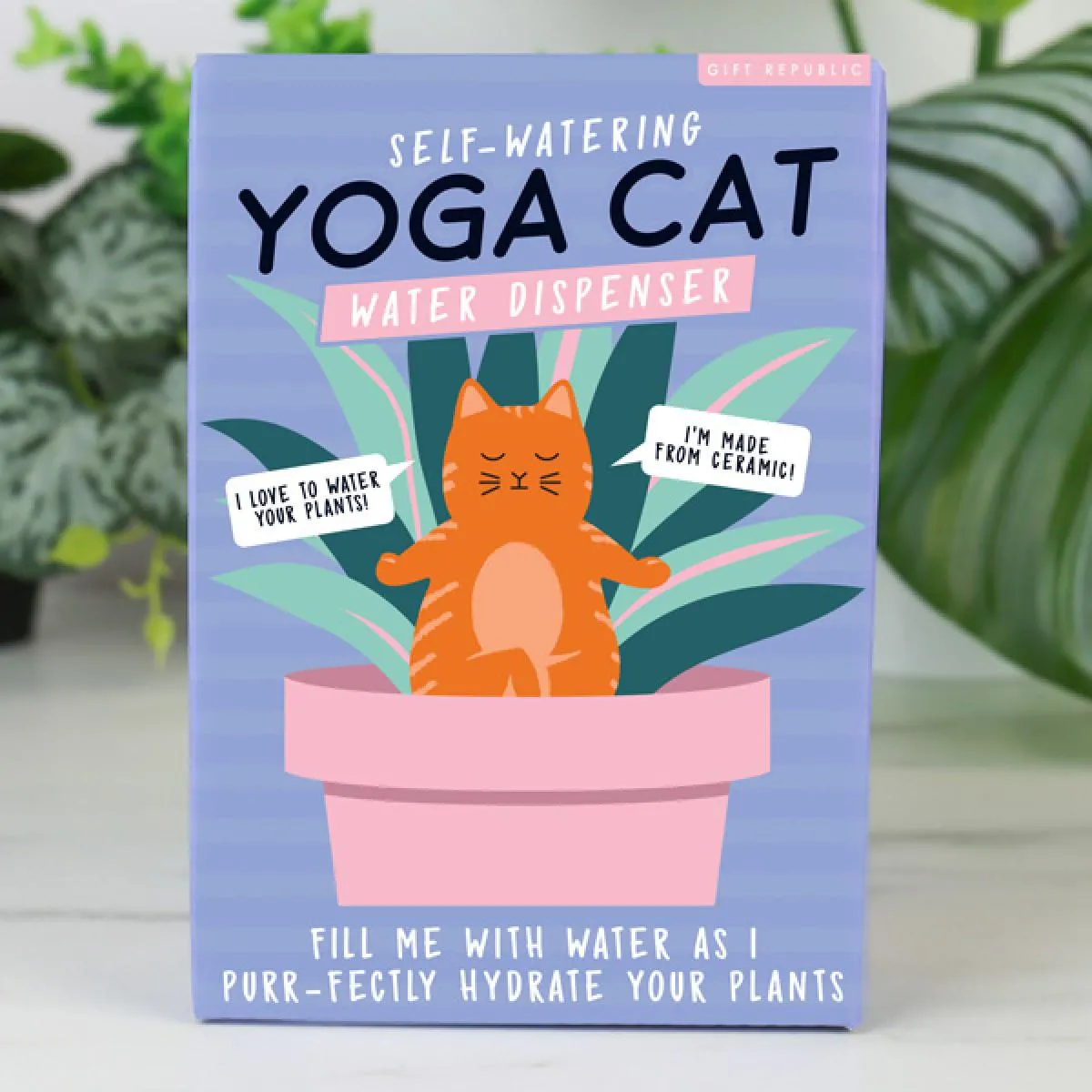 Figura za saksiju i zalivanje Yoga Cat 