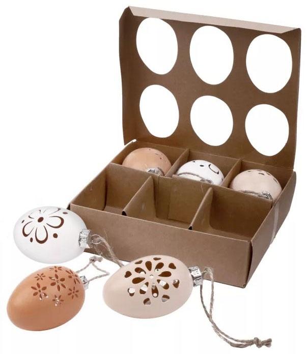 Uskršnji set šest jaja SA REZBARENIM CVETIĆIMA 