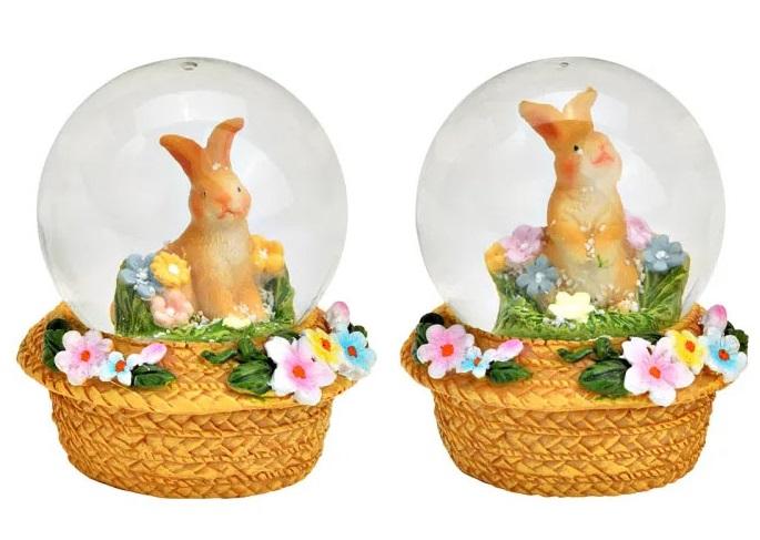 Uskršnja vodena kugla ZEKA U KORPI 9cm 