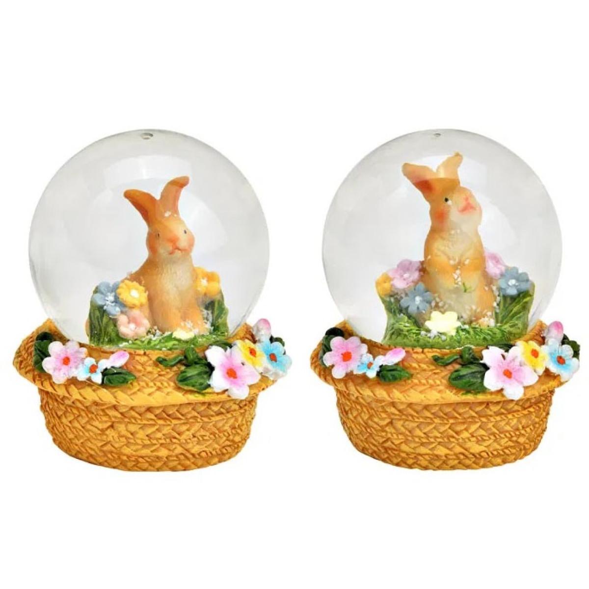 Uskršnja vodena kugla ZEKA U KORPI 9cm 