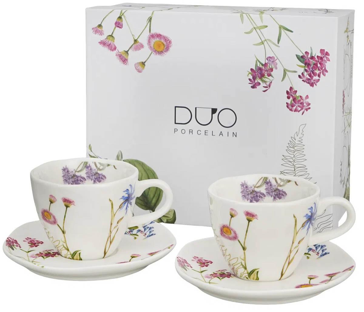 Set dve šolje sa tacnama COLORS OF NATURE 