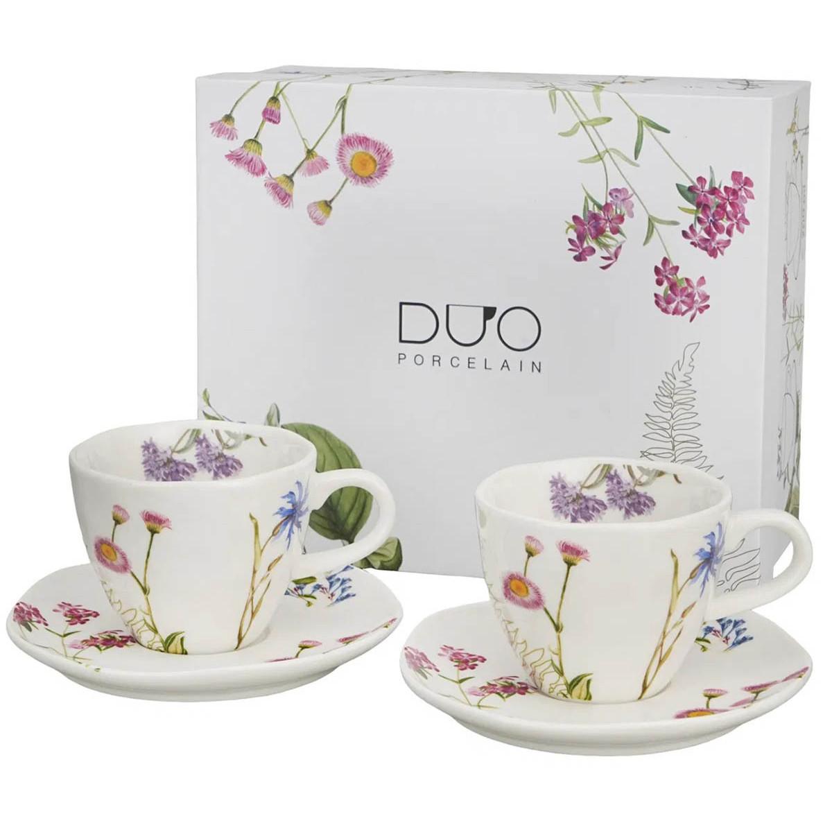 Set dve šolje sa tacnama COLORS OF NATURE 