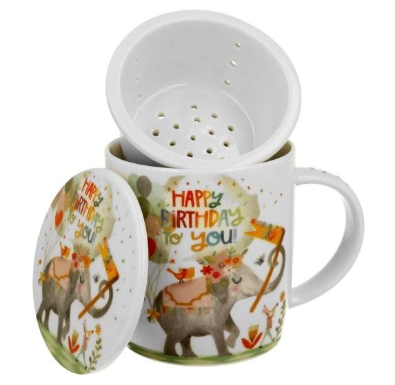 Šolja sa infuzerom HAPPY BIRTHDAY 
